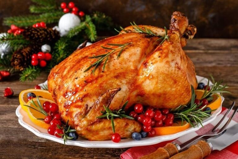 Pavo relleno de navidad