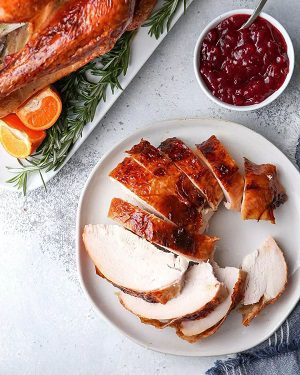 Relleno del pavo en detalle