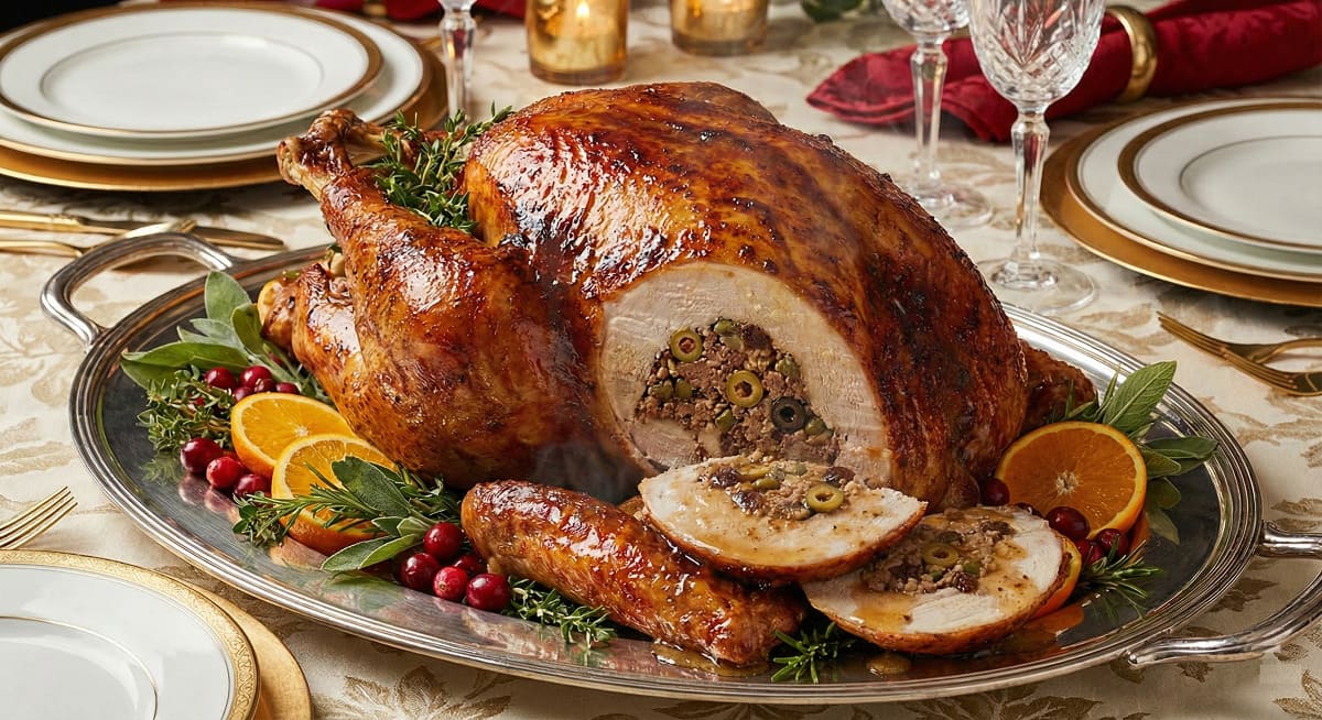 Pavo Relleno Navideño Venezolano