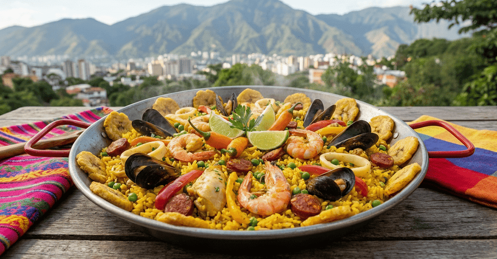 Paella Venezolana con Mariscos