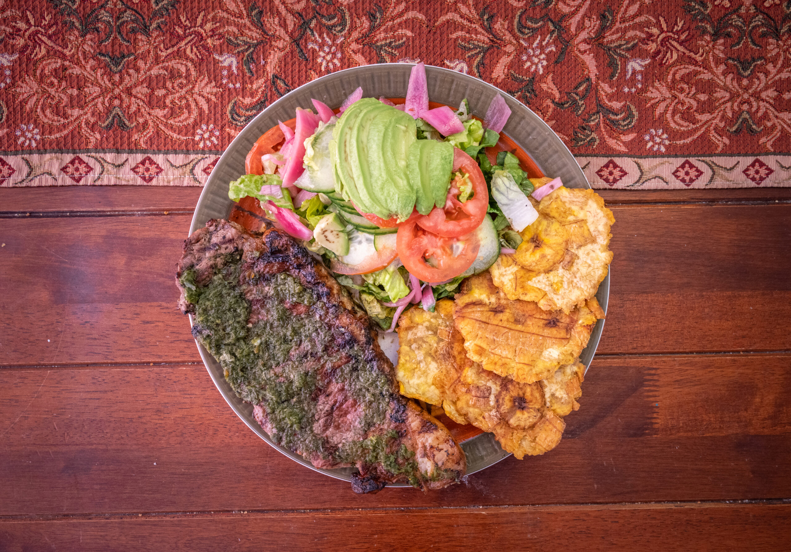ingredientes para patacones venezolanos con plátano verde