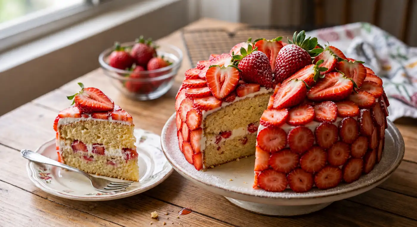 Torta de Fresa Venezolana lista